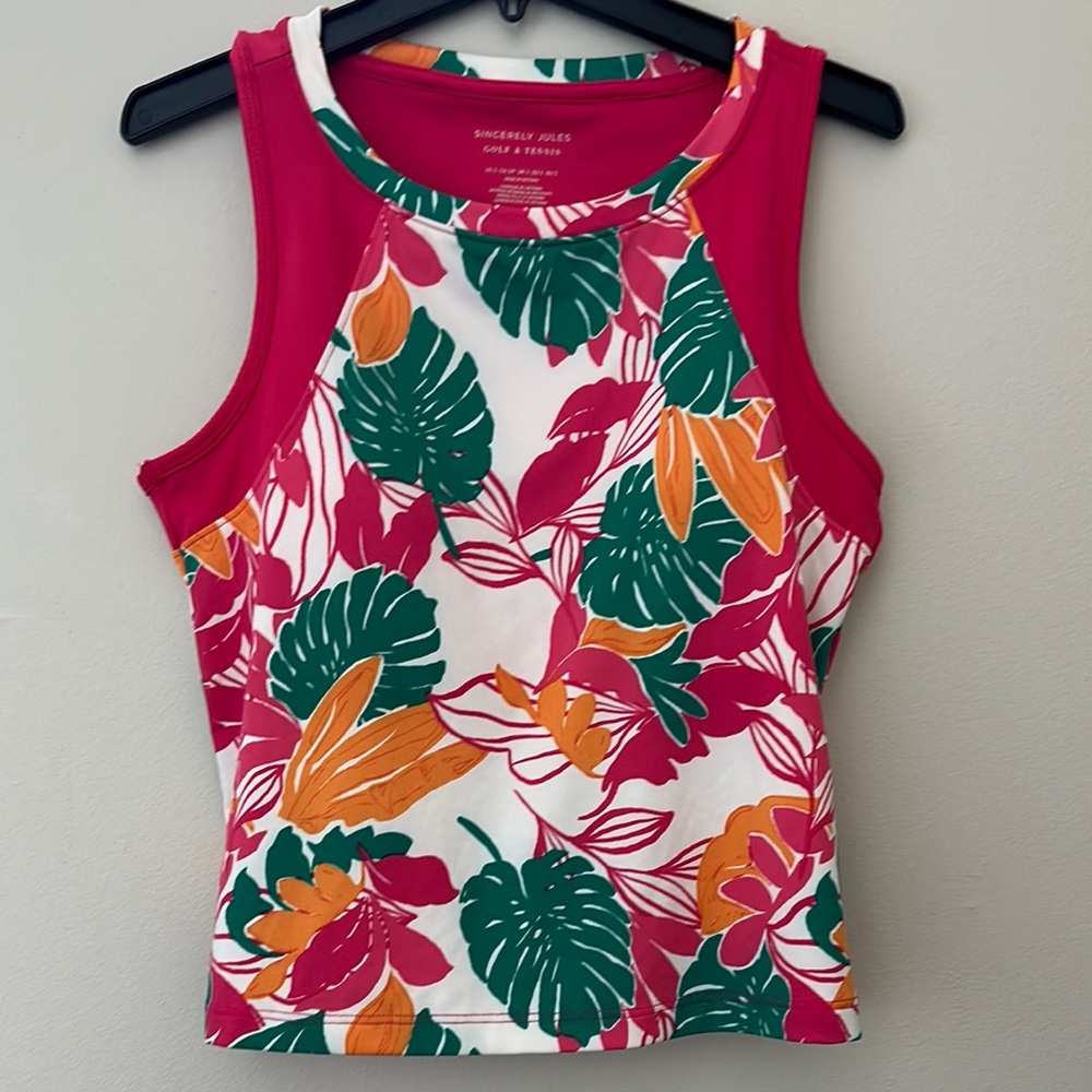 Tropical Print Golf & Tennis Top